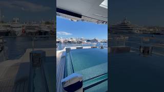 Upper deck on BAGLIETTO DOM  Monaco Edition baglietto monaco yacht yachtshow monacogp [upl. by Aicina]