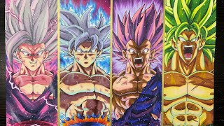 Drawing the Four Strongest Saiyans [upl. by Worrell]