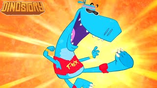 T Rex Song  My Names T Rex  Plus More Dinosaur Songs for Kids from Howdytoons [upl. by Hselin]