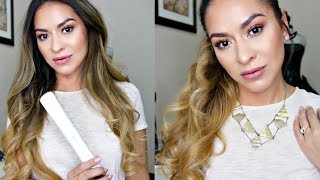 How To Curl Hair with a Straightener  GHD Platinum Styler [upl. by Notneb]