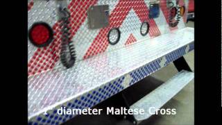 FIRE TRUCK REFLECTIVE MALTESE CROSSwmv [upl. by Amerak]