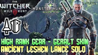 MHW Ancient Leshen Lance Solo High Rank Gear  Witcher 3 Soundtrack  Return to World  PS5 [upl. by Christel]