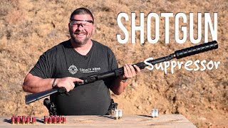 Firing shotgun suppressed  Rex Silentium SEG 12 SHOTGUN SUPPRESSOR [upl. by Gusella742]