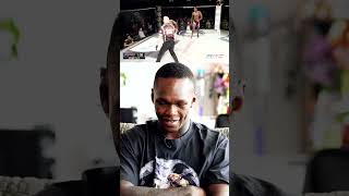 Israel Adesanya reacts to winning his FIRST mma title ufc305 adesanya mma laststylebender [upl. by Vevay]