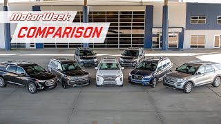 Who wins the Carscom 3Row SUV Challenge  MotorWeek Comparison Test [upl. by Naujek]