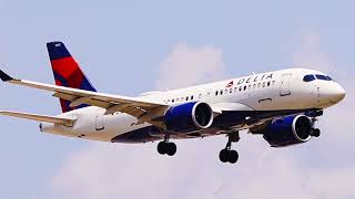 Delta Air Lines Airbus A220100 N142DU Landing at DallasFort Worth Airport From SeaTac Airport [upl. by Decamp]