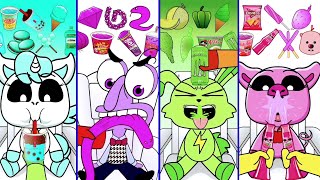 Random light zinc GreenPink Color Food Asmr Emoticon Emoji Mukbang 1MooMoo ShowMooMoo Studio [upl. by Yojal]