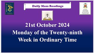 Daily Mass Readings 21st October 2024 [upl. by Treblah]