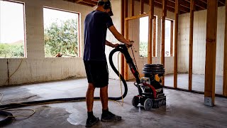 Grinding amp Polishing Our Concrete Floor [upl. by Leidba]