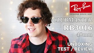 RayBan Clubmaster RB3016 49mm W0365 Golden  Unboxing  Test amp Review 82510 Stars [upl. by Rattan]