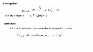 Mechanism and kinetics both cationic and anionic chain growth polymerization [upl. by Lothair]