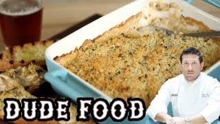 Easy Cheesy Crab Dip  Dude Food [upl. by Woodall]