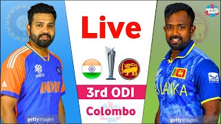 🔴Live India Vs Sri Lanka 3rd ODI Match 2024  IND vs SL Live Score amp Commantray cricketlive [upl. by Lewis]