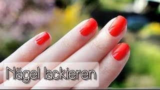 Nägel sauber lackieren  Tutorial  Collchen14 [upl. by Korfonta]