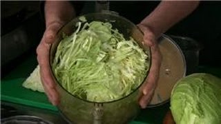 Cabbage Recipes  How to Chop Cabbage for Coleslaw in a Food Processor [upl. by Spracklen269]