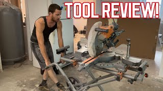 Ridgid Mobile Miter Saw Stand with Mounting Braces  Tool Review [upl. by Heinrik]