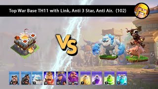 Top War Base TH11 with Link Anti 3 Star Anti Air 102 [upl. by Eldoree]