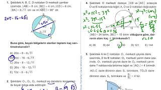 11 Sınıf Matematik Kazanım Kavrama Test 34 Dairenin Çevresi ve Alanı Çözümler [upl. by Iolanthe752]