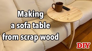 DIY Making a sofa table from scrap wood  古くなった椅子をテーブルにリメイク [upl. by Flora]