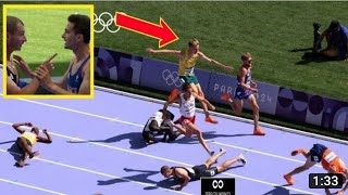 George Mills Fall Olympic 5000m George Mills fall down mens injured in 5000m heat Hugo Hay Fall [upl. by Sanfred563]