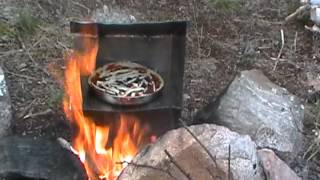 Baking the Pizza in the Reflector Oven [upl. by Shornick]