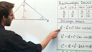 Kosinussatz Herleitung  Trigonometrie [upl. by Blaseio]