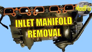 6 Cylinder Inlet Manifold Removal BMW 3 Series E46 330ci  Access to Pipes Hoses Sensors CCV Gasket [upl. by Enyrhtak]