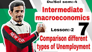 7 Comparison between different types of unemployment  Intermediate macroeconomics  Semester4 [upl. by Eissert]