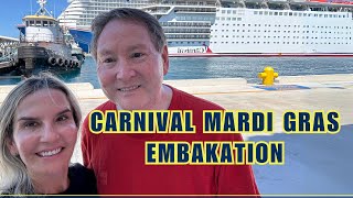 Carnival Mardi Gras  Embarkation and First Sea Day [upl. by Wootan]