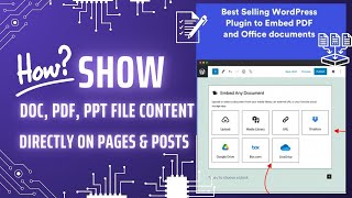 How to Show embed Word Excel PowerPoint PDF Doc Content on WordPress Website Pages and Posts [upl. by Toddie]