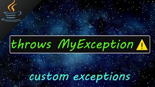 Java custom exceptions 🛑 [upl. by Yannodrahc]