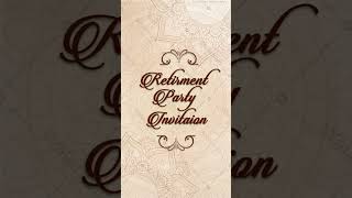 Retirement Party Invitation Video  Retirement Party Invitation Maker  Party Invitations  IM2074 [upl. by Arhoz]