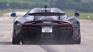 The BEST of Koenigsegg Regera 04000kmh World Record Car FEROCIOUS Engine Sound [upl. by Aiciled]