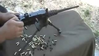 Scale Model 50Cal Machinegun Fires Real 22 Cal bullets [upl. by Hsiekal]