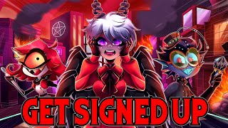 EMILY FALLEN ANGEL RECRUITER SONG  Get Signed Up  Hazbin Hotel Animatic 【Song By MilkyyMelodies】 [upl. by Ranger]