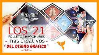 ⭐✨ LOS 21 FOLLETOS MAS CREATIVOS DEL DISEÑO GRÁFICO 👍  IDEAS CREATIVAS ✅  brochure3dcom [upl. by Atiluap]