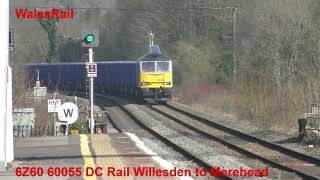 DC Rail 60055 amp 60029 Pewsey station 8th March 2024 [upl. by Nnayhs]