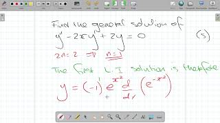 Hermite Differential Equation General Solution for the case n  1 [upl. by Groot774]