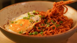 Korean Spicy Ramen Noodles Recipe [upl. by Gabbie]