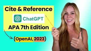 Correctly Use and Reference ChatGPT in Academic Writing  APA 7th Style [upl. by Brenton]