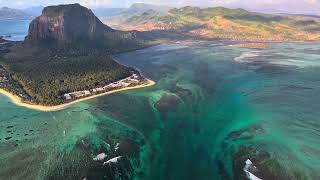 Underwater Waterfall amp Le Morne in Mauritius  4k HDR HLG [upl. by Enortna]