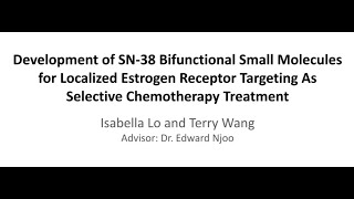 Chemotherapy Treatment SN38 Bifunctional Small Molecules for Localized Estrogen Receptor Targeting [upl. by Anaiuq450]