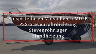 Volvo Penta MD2B Einspritzdüsen Stevenrohrlager Stevenrohrdichtung und Standheizung Erfahrung [upl. by Ahsakat17]