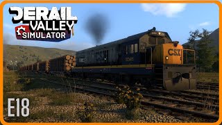 Derail Valley Simulator  Schwerer Holzzug  E18 [upl. by Eatnod]