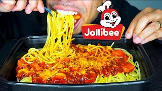 ASMR JOLLIBEE MUKBANG FILIPINO SPAGHETTI RECIPE EATING SHOW SOUNDS ASMR NO TALKING PHILIPPINES FOOD [upl. by Ava107]