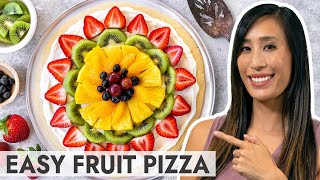 Delicious Fruit Pizza Recipe  A Refreshing Twist on a Classic Dessert [upl. by Ahsiemat]