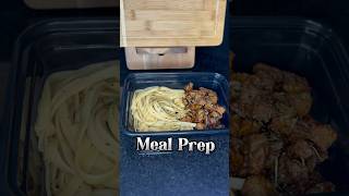 Meal prep under 500 calories Steak bites and garlic noodles food shorts asmr fyp recipe [upl. by Alfonse509]