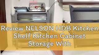 Review NELSON HDB Kitchen Shelf Kitchen Cabinet Storage With Door DustProof Multilevel Kitchen Sto [upl. by Bunker535]