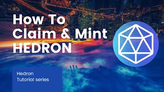 How to claim and mint Hedron on a native Hex stake [upl. by Arded]