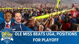 Ole Miss beats UGA positions for College Football Playoffs [upl. by Eiroj752]